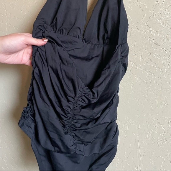 L*Space Ruched one piece halter swimsuit black 6 - Picture 11 of 11